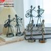 Metal Art Musician Band Sculpture Home Decor