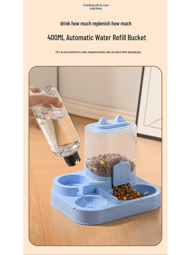 Automatic Double Bowl Cat & Dog Feeder with Drinker
