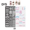 Stamping Plates Set Bows Flowers Lace Design Manicures Decoration Metal Plate Transfer Sweet Series Template