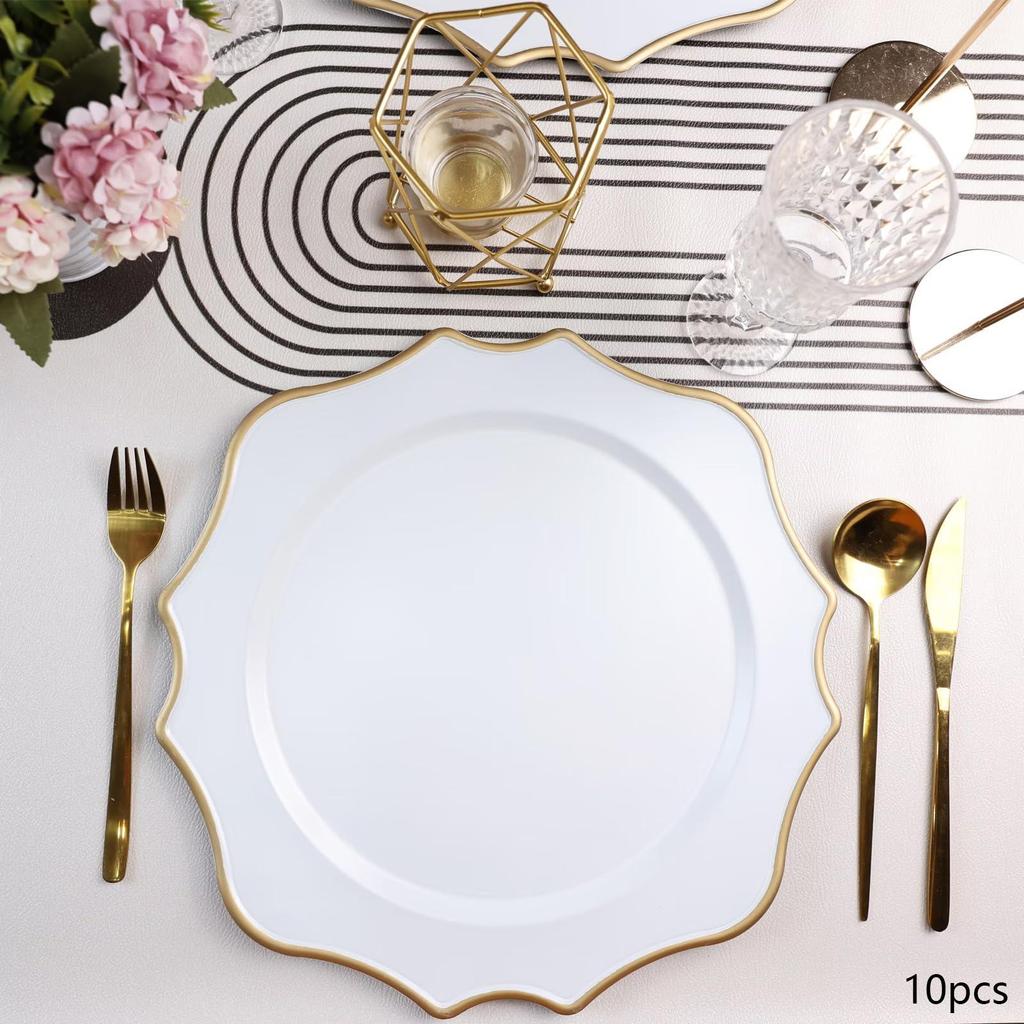 10 Count Dinner Serving Plates for Events