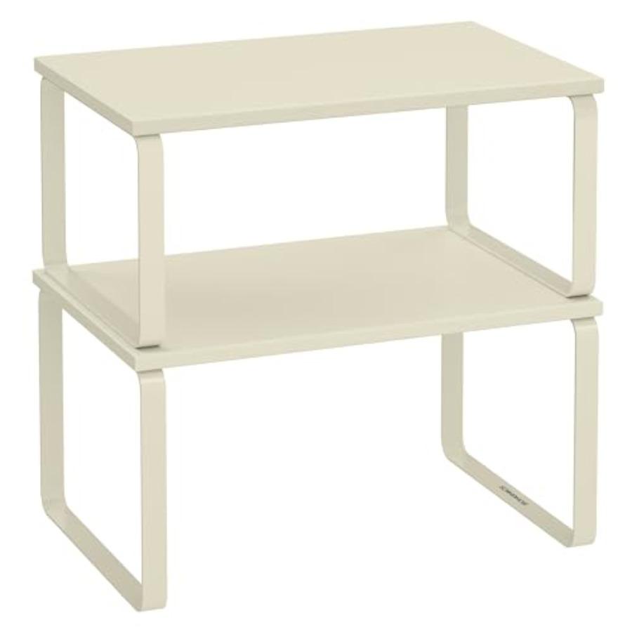 

Cabinet Organizer Shelf Set of 2 Kitchen Counter Shelves Kitchen Storage Spice Rack Stackable Expandable Metal and Engineered W United States