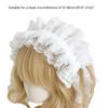 Anime Maid Headband for Girls Lolita Style Ruffle Lace Headband with Ribbon Bowknot ComicShow Masquerade Balls Hairband