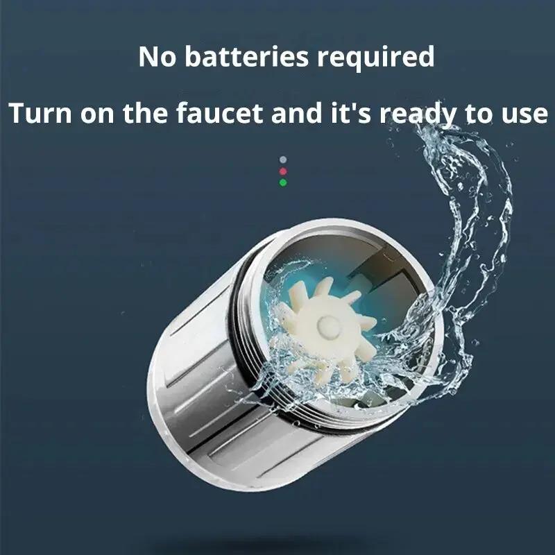 7-Color Change Automatically LED Faucet Head Glow Water Saving Stream Light Faucet Aerator Tap Nozzle for Kitchen Bathroom