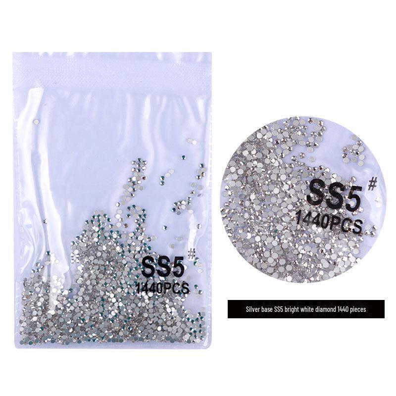 

Серебряно-белые чешские стразы AB Fantasy Color для дизайна ногтей с бриллиантами - Super Flash, с плоским дном, не опадают