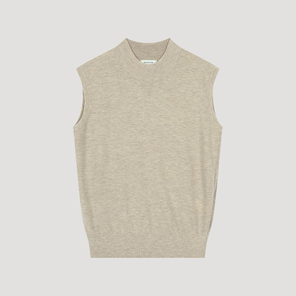 

She S miSS Mock Neck Cap Sleeve Knit SSkpoo32110 Me MELANGE BEIGE/55