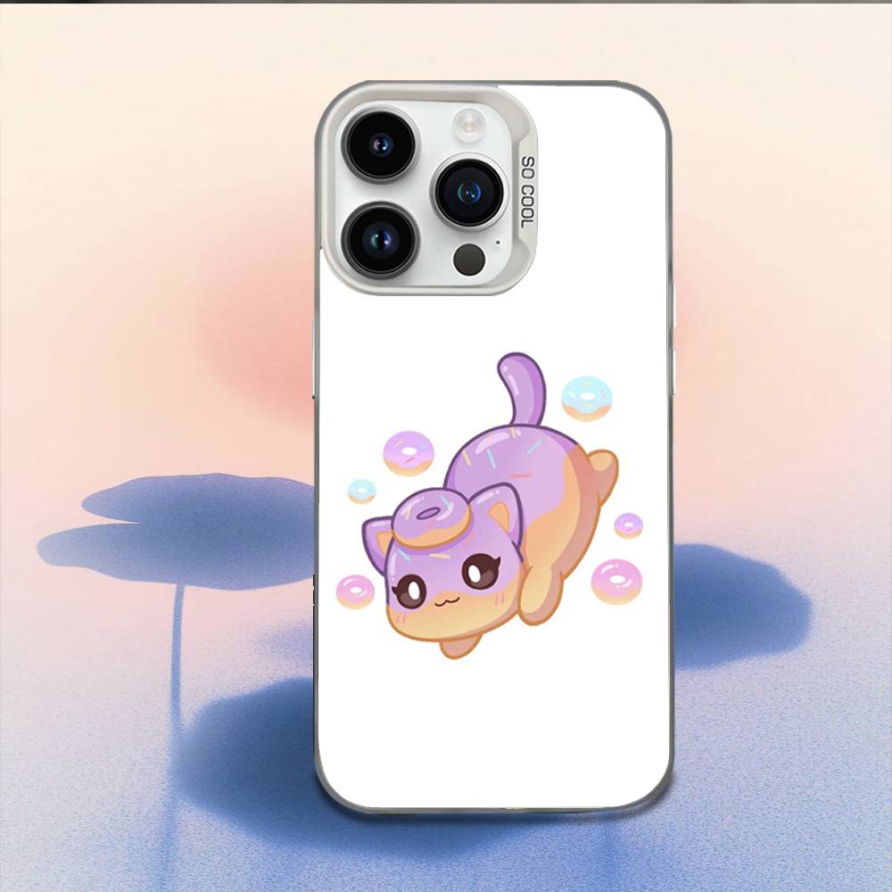 A-Aphmau Meow Anime Cats Phone Case For iPhone 16,15,14,13,12,11,Mini,Pro,E,MAX White Candy Matte Shockproof Cover