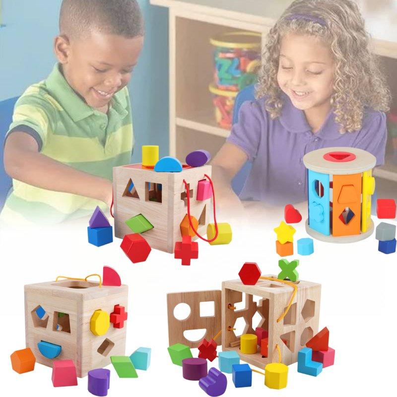 Geometric Pairing Shapes Building Blocks Baby Education Enlightenment Toy Set