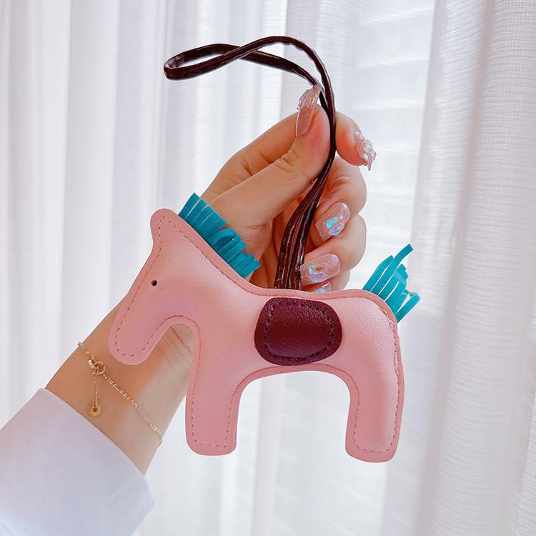 

Mini Creative Horse Bag Pendant Cute Cartoon Keychain Multi Decor Functional StyleJ