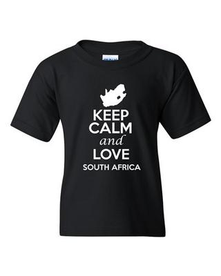 Keep Calm And Love South Africa Country Patriotic Novelty Youth Kids T-Shirt Tee Unisex T-Shirt