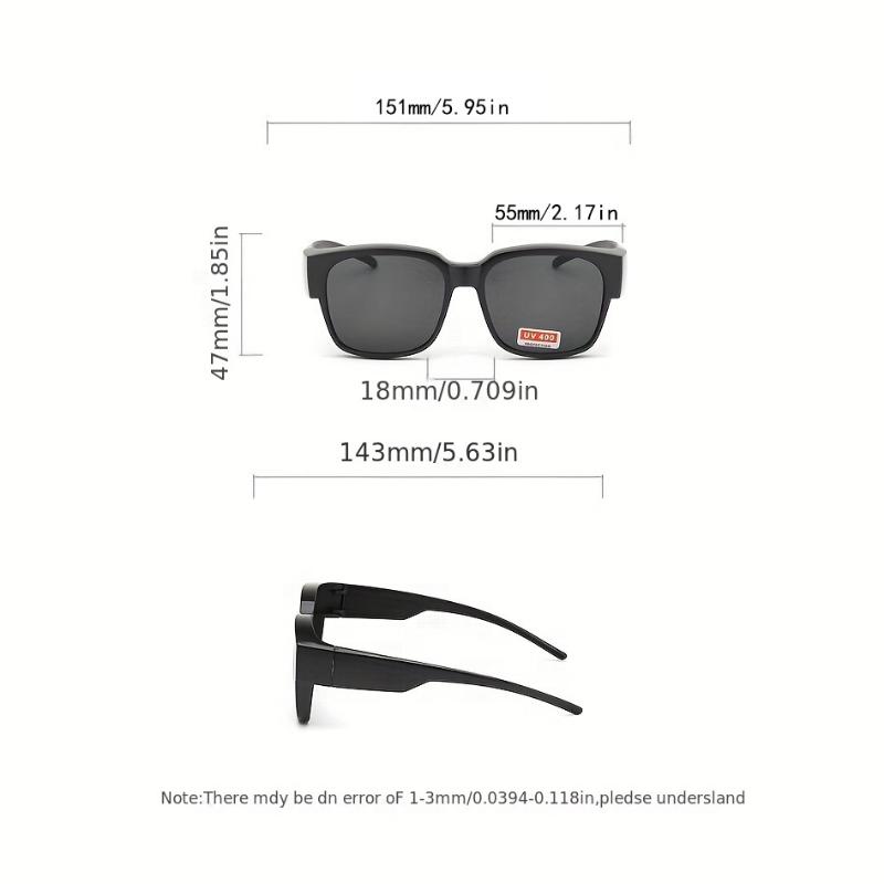 Polarized Sunglasses Cover Over Myopia Prescription Glasses Portable Non-polarized Glasses