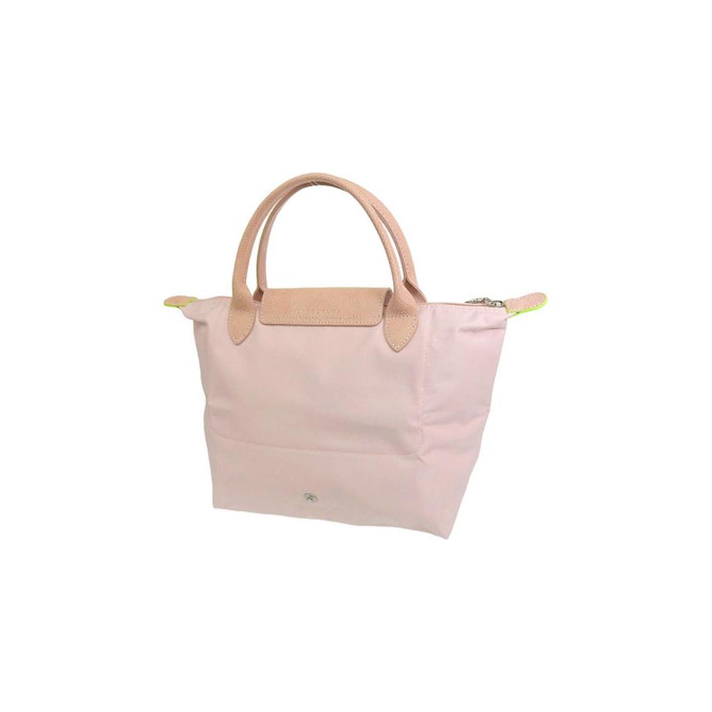 Longchamp Le Pliage Green Canvas With Leather Dumpling Bag, One Shoulder Handbag Small Womens Cherry Blossom Pink