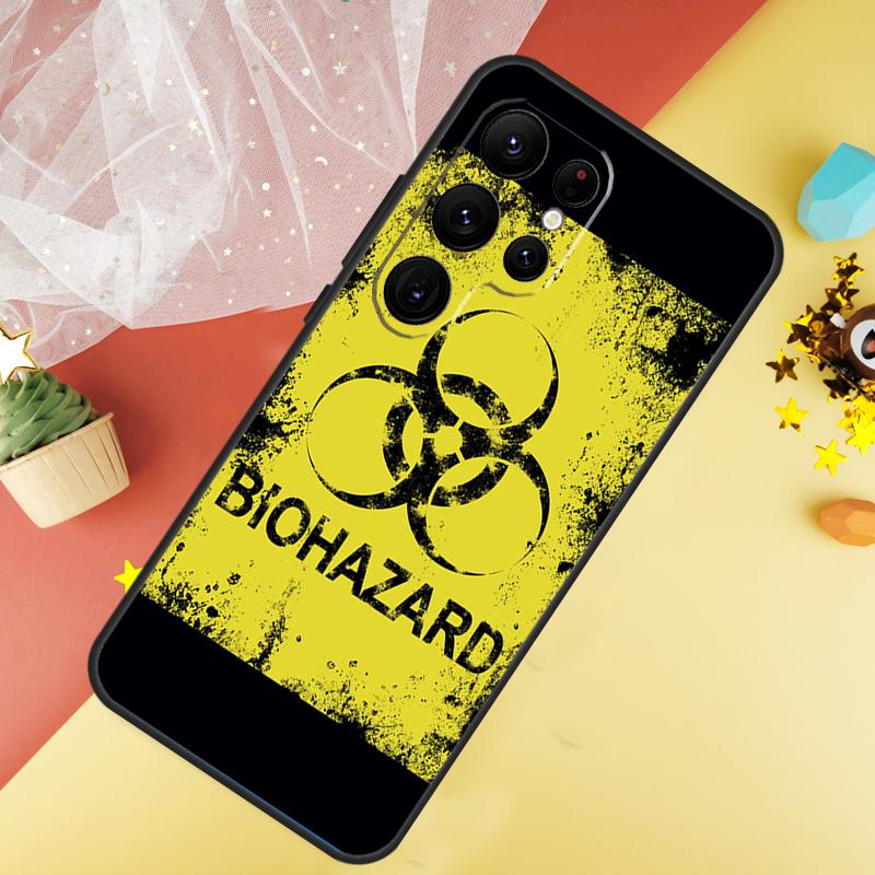 Biohazard Symbol Logo Funda For Samsung Galaxy S24 Ultra S23 S22 Plus S21 S20 FE S8 S9 S10 Note 10 20 Ultra Case
