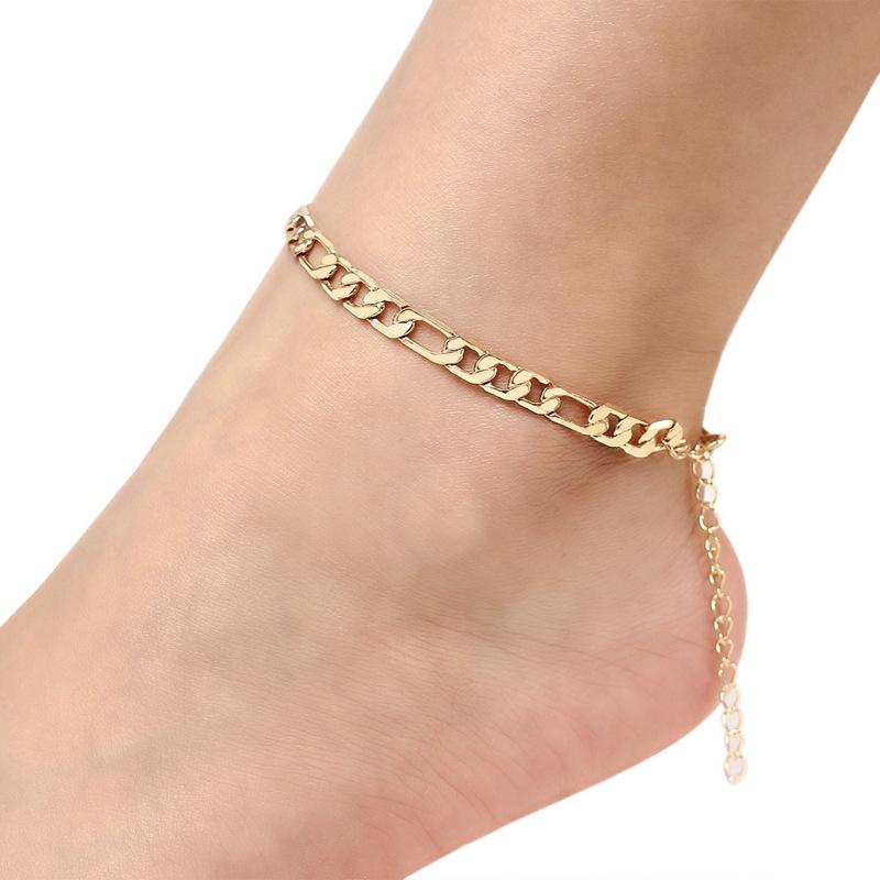 Simple Heart Female Anklets Barefoot Crochet Sandals Foot Jewelry Leg Anklets On Foot Ankle Bracelets For Women Leg Chain