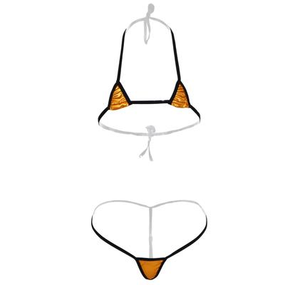 Black Omen Micro Glänzendes Emaille Extrem Extrem Einheitsgröße Passt Bikini, Metallisch, Klein, Kinky, T-Rücken (e169-Dunkelgold, Alle) bs311-f-e169-dgd