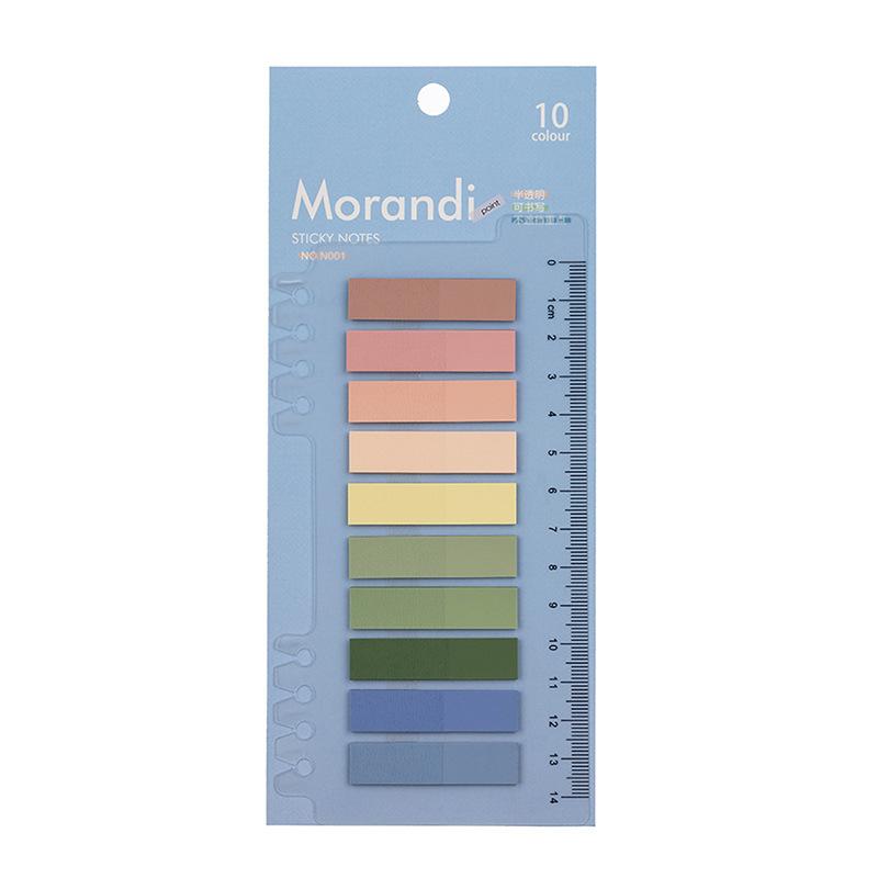 Solid Color Sticky Note Index Label Book Notebook Page Marker Paper Bookmark Tearable Waterproof Stationary Stickers
