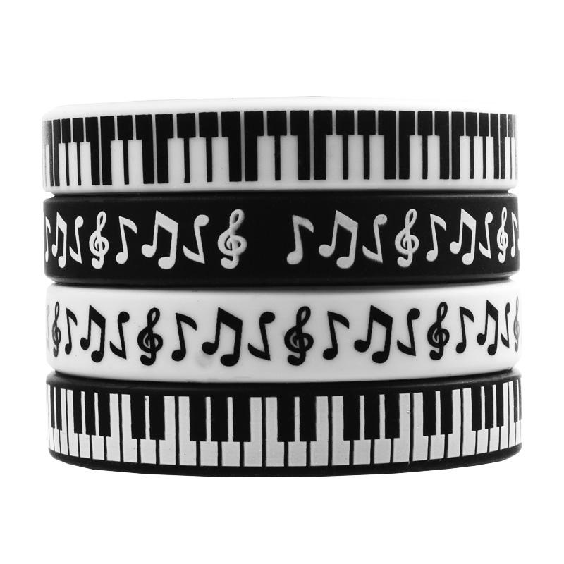 1PCS Music Bracelet Outdoor for  Birthday Gift for Kid Fashion Piano Jewelry Sports  Silicone Wristband