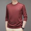 Autumn Long-Sleeved T-shirt Men's Undershirt Young and Middle-Aged Round Neck Fashion Trendy Sweater Men's