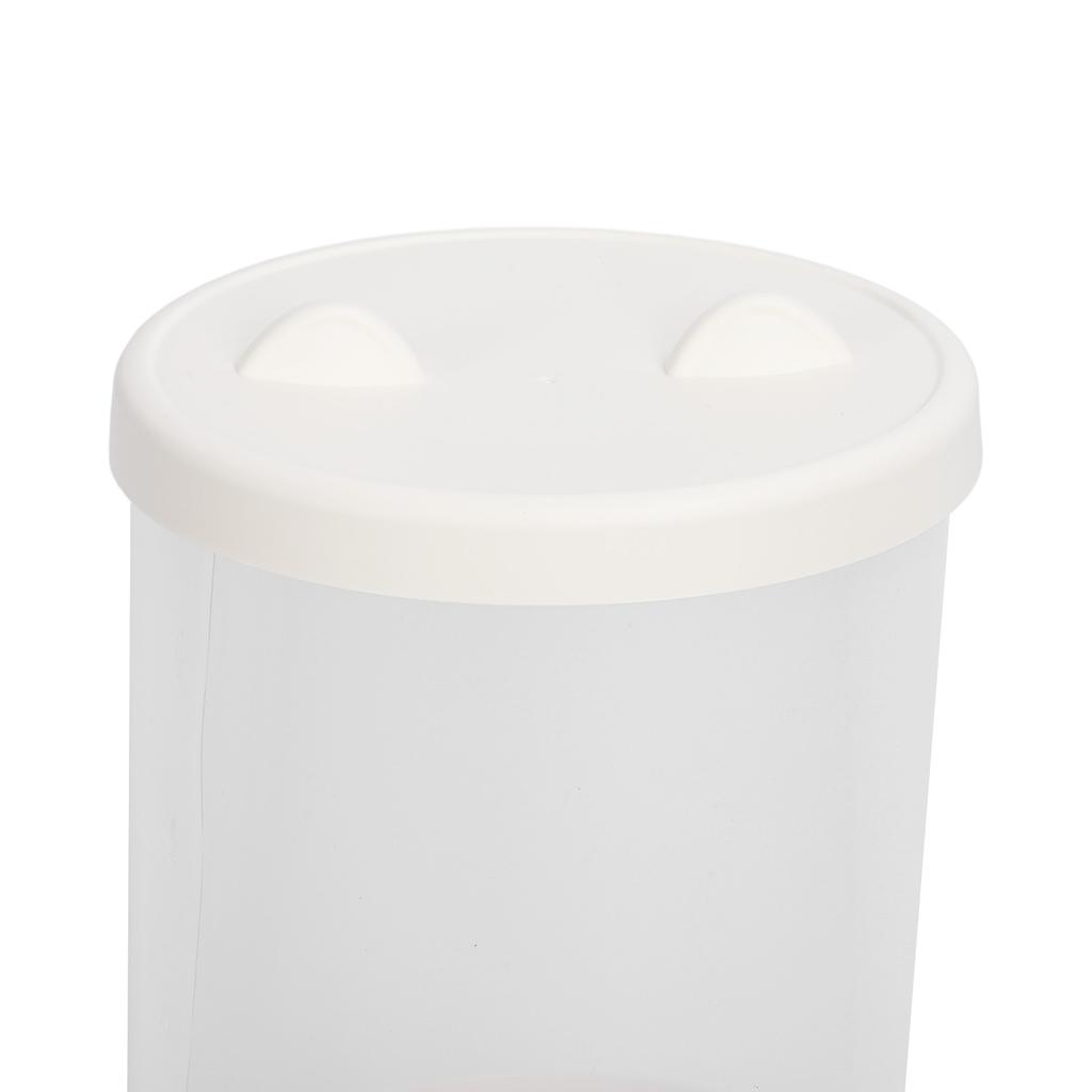 Doll Storage Bucket Thickened PP Large Capacity Transparent Milk White Buttons Stuffed Animal Storage Tube for Bedroom Living Room Nursery Playroom