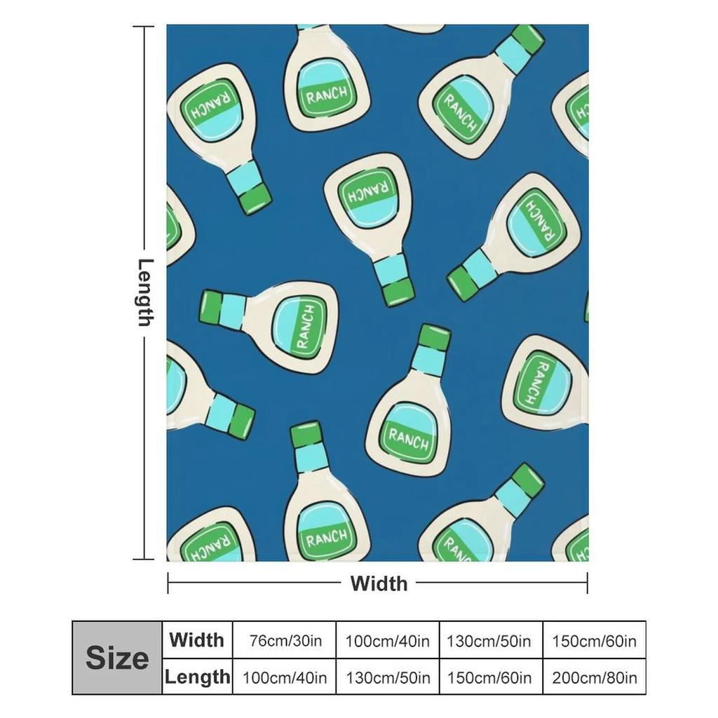 Ranch - salad dressing bottle (blue) Throw Blanket Quilt Giant Sofa Tourist Thin Blankets
