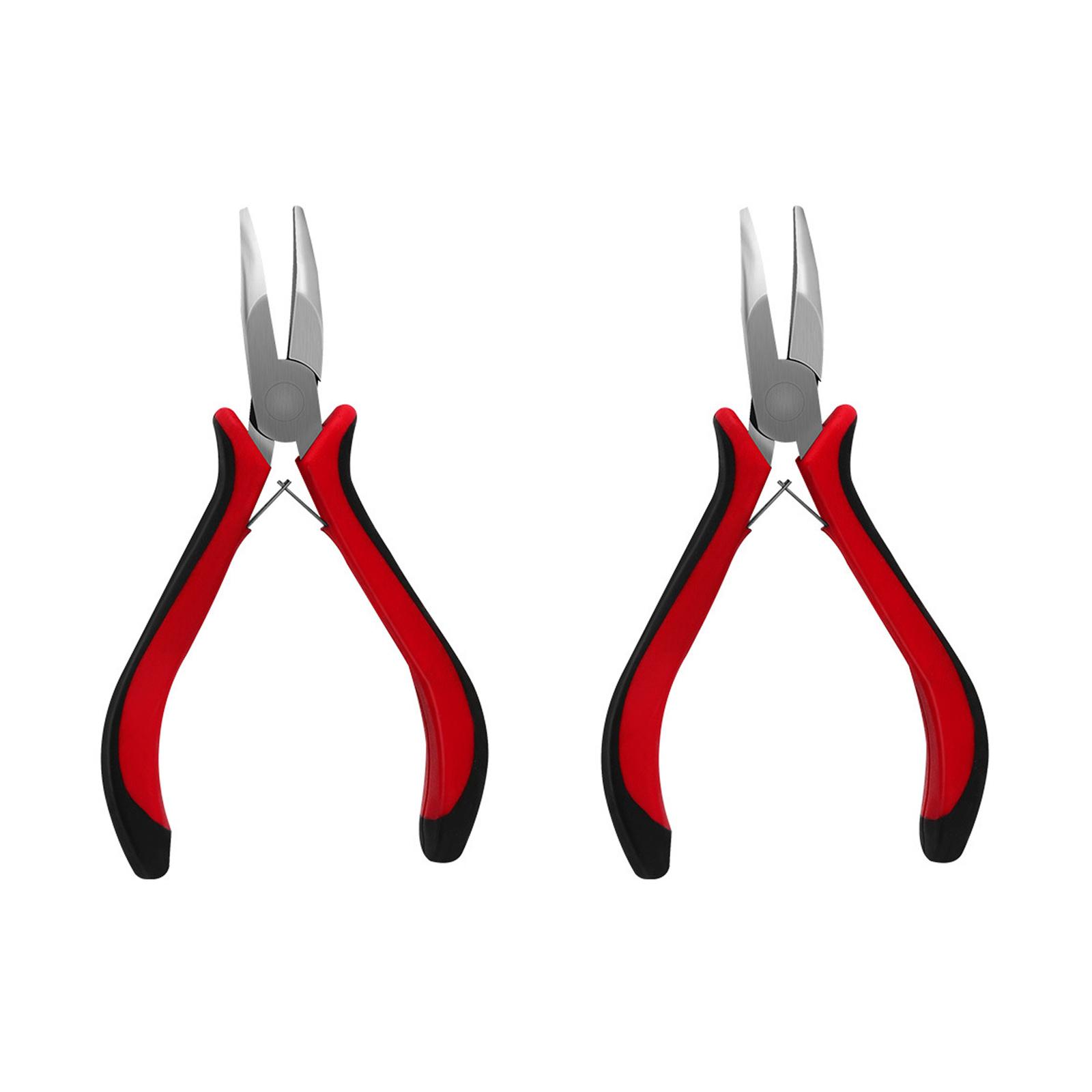 

2pcs Multifunction Hook Remover Line Cutter Aluminum Fishing Tackle Flat/Bent Nose Plier Fishing Hook Pliers with Handle