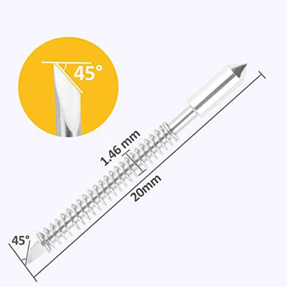 [in stock] 50 Pcs 45 Degree Blade Vinyl Cutter Plotter Cutting Blades for CB09 CB09U Graphtec with Blade Holder Base NONE