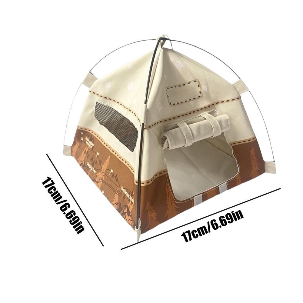 

Tiny Tent 1:12 Scale Mini Camping Tent Decoration Photography Props for Boys Girls Pretend Play Home Outdoor Garden Display коричневый