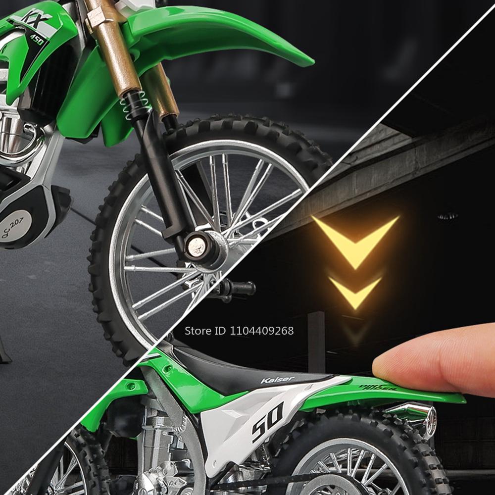 Scale 1:12 Scale KX450 400 Motorcycle Model Toy Shock Absorption Linkage Steering Alloy Diecast Motor Models for Boyfriend