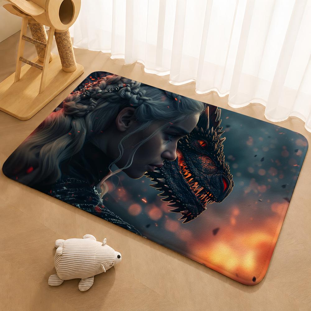 Popular TV series G-Game of T-Thrones Floor Mat Floor Mat Soft Flannel Non-Slip Door Rug for Living Room