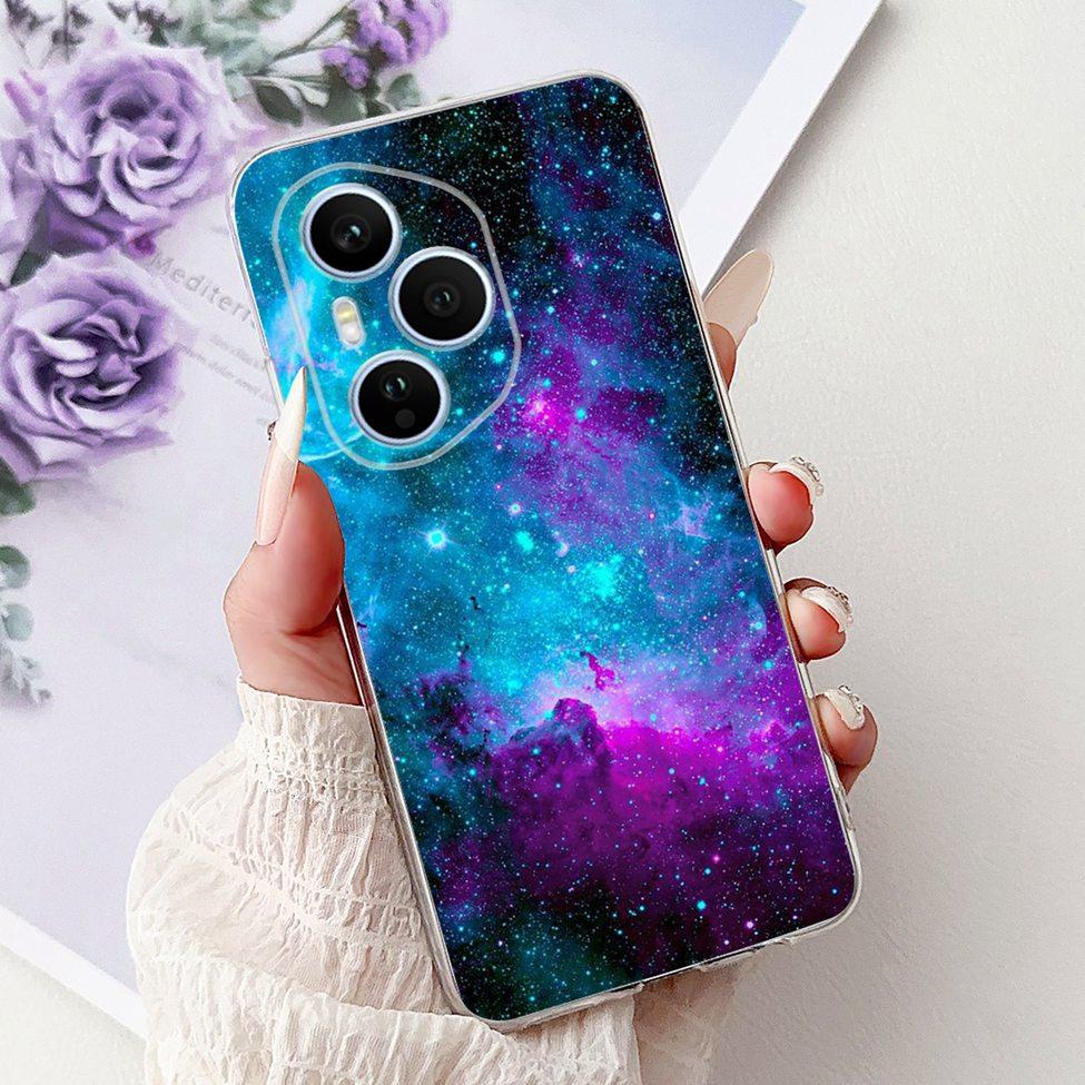 Clear For Honor 400 Pro Case DNP-NX9 Cute Cartoon Cat Fashion Flower Funny Painted Soft Bumper For Honor 400Pro Back Cover Funda