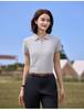 Custom Workwear Half-Zip Polo Shirt with Turn-Down Collar, Ice Silk Cotton, Short Sleeve, Logo Print.