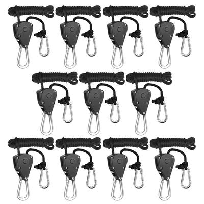 10pcs Pulley Ratchets Heavy Duty Rope Clip Hanger Adjustable Lifting Pulley Lanyard Hanger Kayak