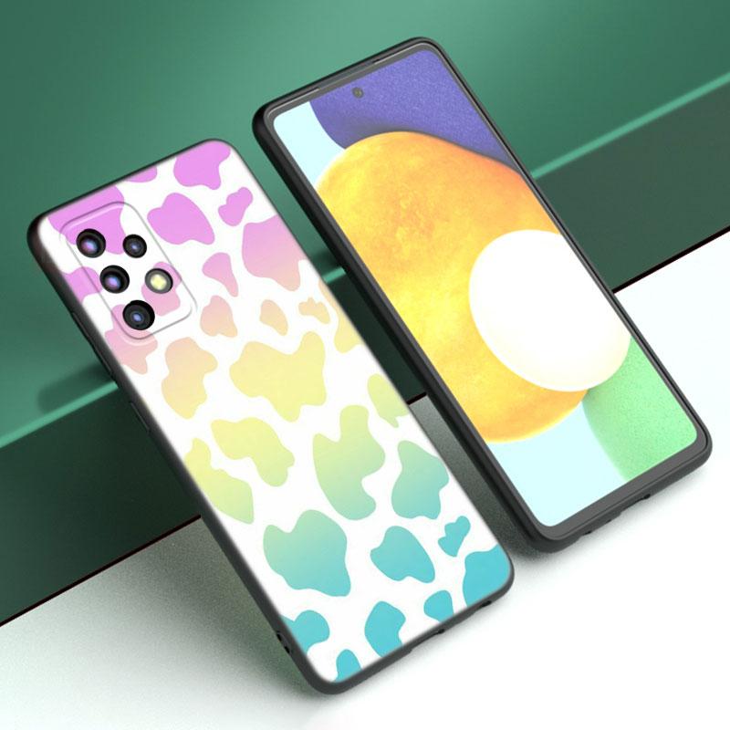 Colorful Milk Cow Print Case For Samsung A13 A22 A24 A32 A23 A25 A34 A35 A52S A53 A54 A55 A73 5G A12 A14 A15 A31 A33 A50 A51 A72