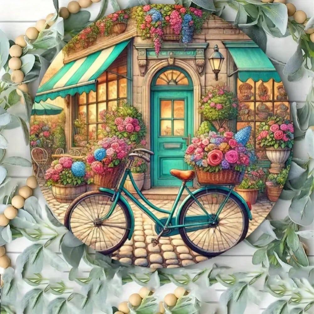 Vintage Bicycle Coffee Metal Tin Sign Retro Kitchen Wall Art Home Bar Decor