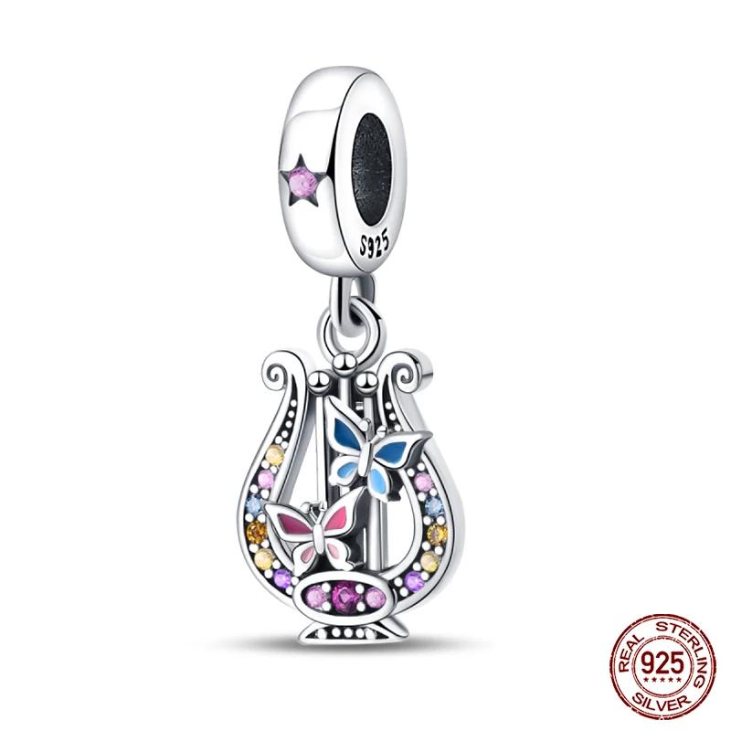 Copper Music Series Guitar Violin Saxophone Earphone Pendant Charms Beads Fit 4Mm Hole Diameter Bracelet Jewelry