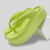 EVA thick bottom flip flops for women's summer height increasing slippers, fashionable outerwear, simple clip on sandals, and sponge heels