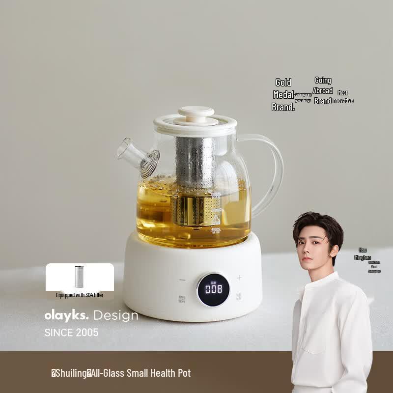 Olayks 1L Multi-Function All-Glass Health Kettle CN plug (adapter included)