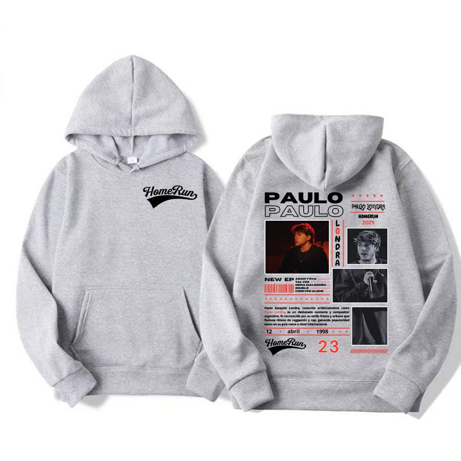 

Rapper Paulo Londra Homerun Album 2024 Hoodies Men Women Harajuku Hip Hop Vintage Sweatshirt Long Sleeve Oversized Street Hoodie 3XL