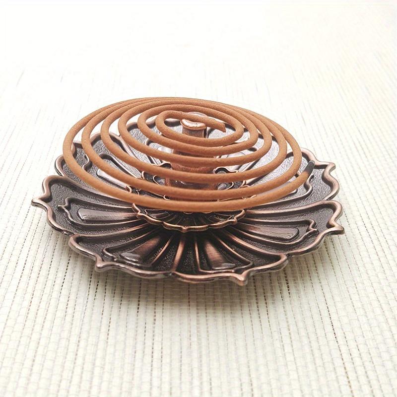 1pc,Elegant Metal Lotus Incense Holder,Gourd-Shaped Cone and Stick Incense Compatible, Decorative Copper (Without Incense)