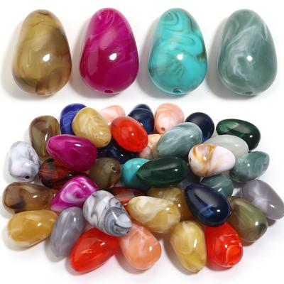 10pcs 29x20mm Irregular Acrylic Beads Colorful Oval Cloud Beads Loose Beads For DIY Jewelry Making Bracelet Necklace Accessories