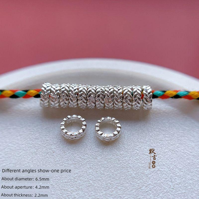 

Чистое серебро 999 стерлинговое серебро ювелирные аксессуары резная пластина обертывание серебряное кольцо разделительные бусины разделительная прокладка замкнутое кольцо DIY поделки украшение Y482 [pure silver]](Single)