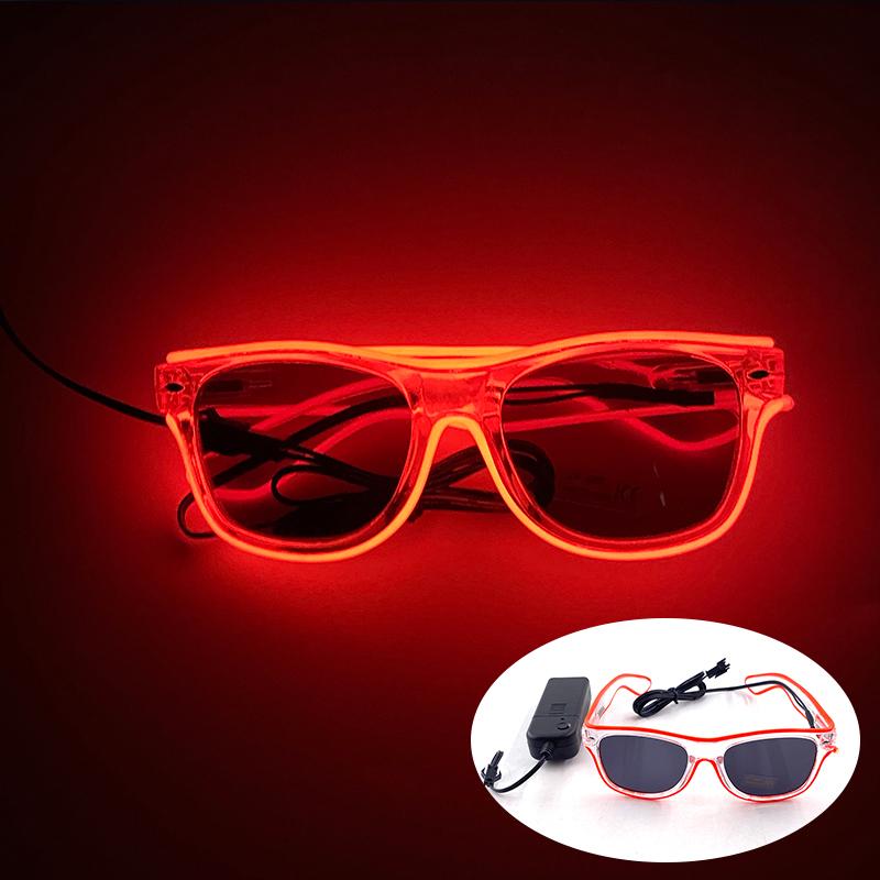 Hot Sale Luminous Neon Glasses With Lights LED Eyeglasses Bar Rave Parties Props Glowing Glasses Festival Club Supplies