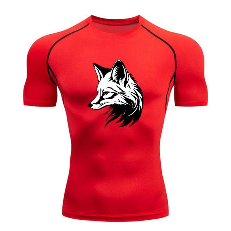 Men's Quick Dry Compression Fitness T-shirt, Stylish Black W