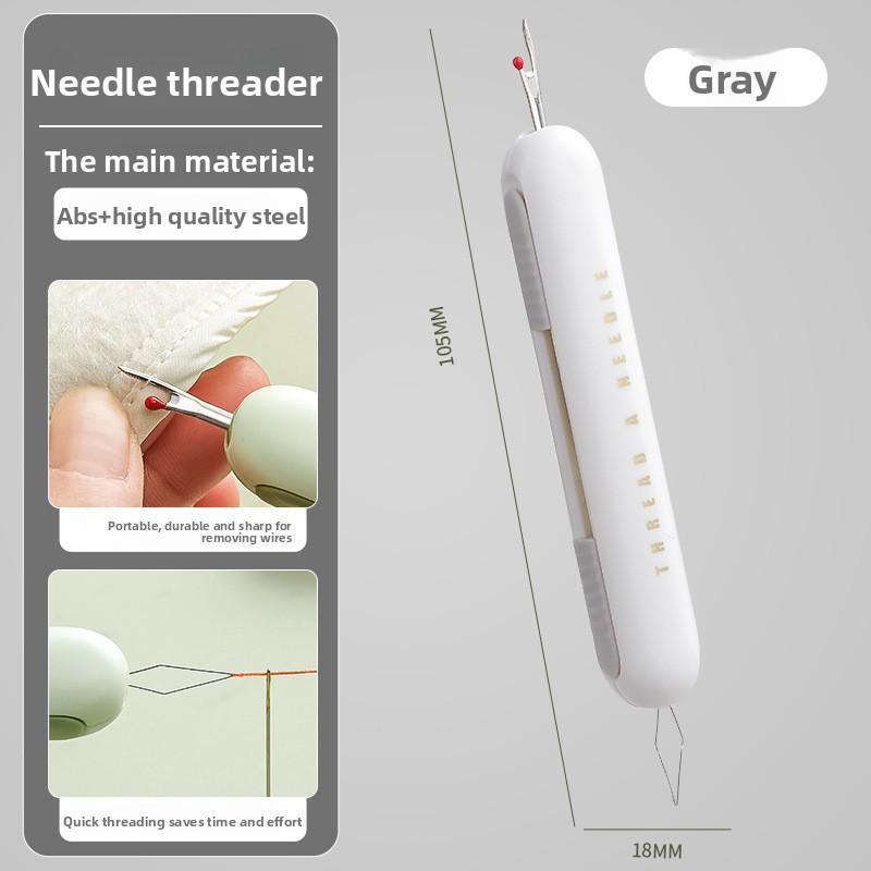 2-in-1 Needle Threader and Thread Remover Tool for DIY Sewing