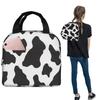 Kuh Tiermuster Cowboy Land Ranch Isolierte Lunchtasche für Damen Kinder Auslaufsichere Lebensmittelboxen Thermische Lunchbox Tragetasche