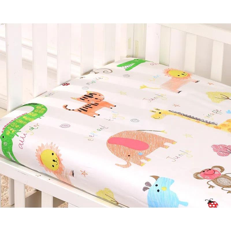 

Водонепроницаемая и дышащая детская простыня для кроватки, новорожденная хлопковая мягкая детская простыня, наматрасник, детская хлопковая накладка на матрас 110x60x5cm