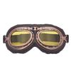 Retro Silver Frame Harley Motorcycle Goggles - Foldable Windproof Antique Bronze Design for Karting
