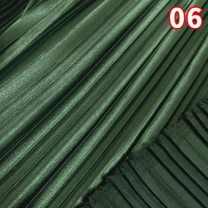 Pleated Satin Fabric By Meter for Needlework Dress Skirt Costume Clothes Diy Sewing Cloth Soft Glossy Smooth Plain White Pink