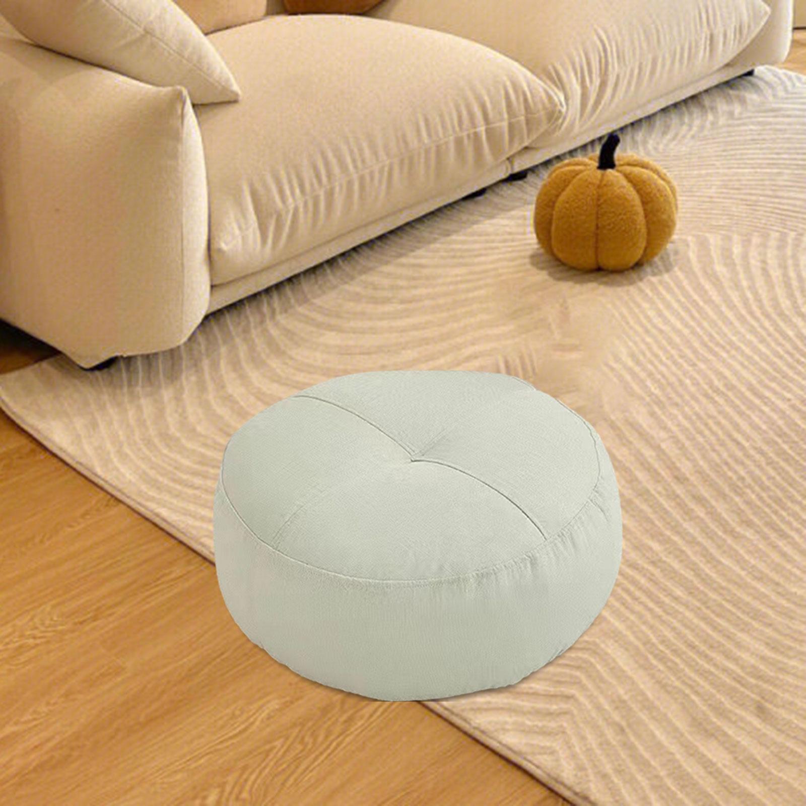 

Круглая напольная подушка для медитации, маленькая декоративная напольная подушка, подушка для стула, дивана, для дома, улицы, гостиной белый