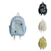 Cute Star Embroidered Backpack For Kids Unisex Design Fresh Style With Breathable Fabric