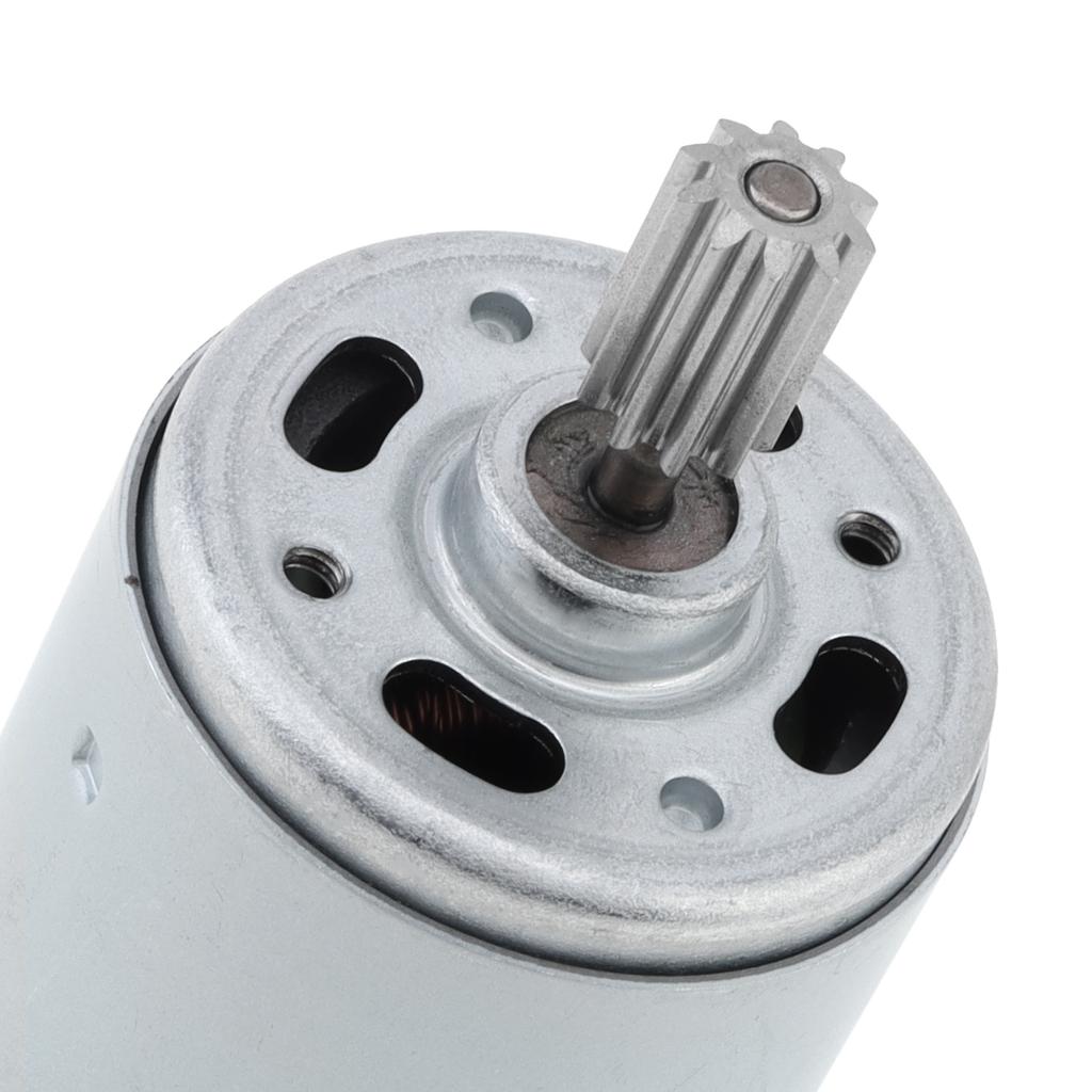 RS550 24V 25000RPM Høyhastighets DC-motor 10 tenner gir 10x13mm Elektrisk kjøretøy oppgradering erstatning